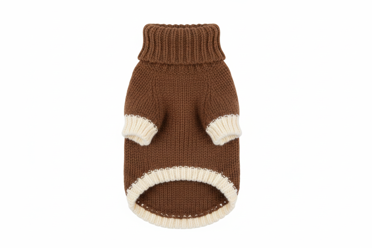 Brown Turtleneck Sweater