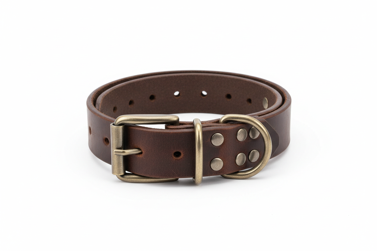Heavy-Duty Brown Leather Belt