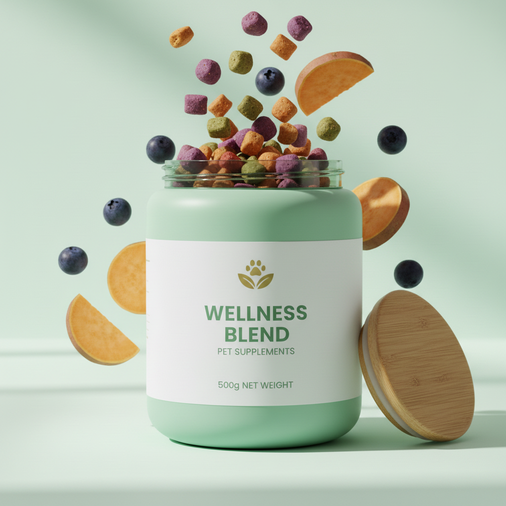 Open Jar with Kibble Spilling